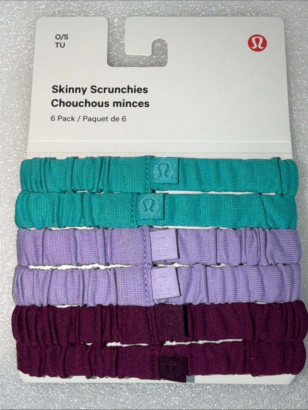 🆕 LULULEMON Skinny Scrunchies 6 Pack NWT